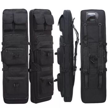 47\\" Tactical Rifle Bag Gun Range Padded Soft Carbine Backpack Carry Case BLACK