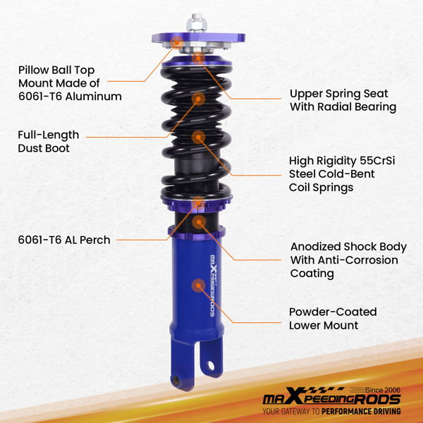 MaXpeedingrods Coilovers Suspension Lowering Kit For Nissan 350Z 03-08