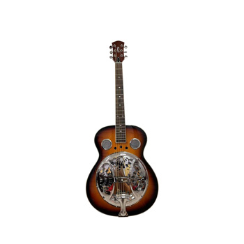 Beginner metal resonator guitar, full-size circular neck traditional resonator, built-in preamplifier