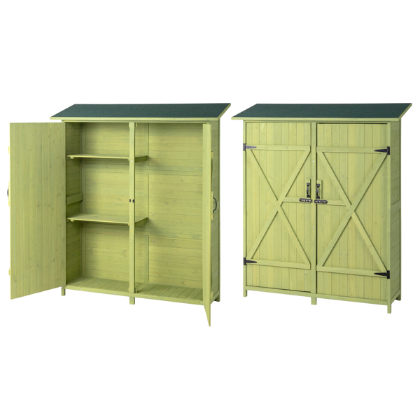 Fir Wood Shed Garden Storage Shed  Green