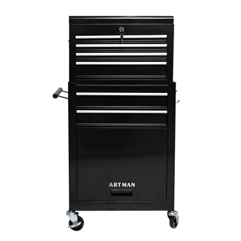 High Capacity Rolling Tool Chest with Wheels and Drawers, 6-Drawer Tool Storage Cabinet--BLACK