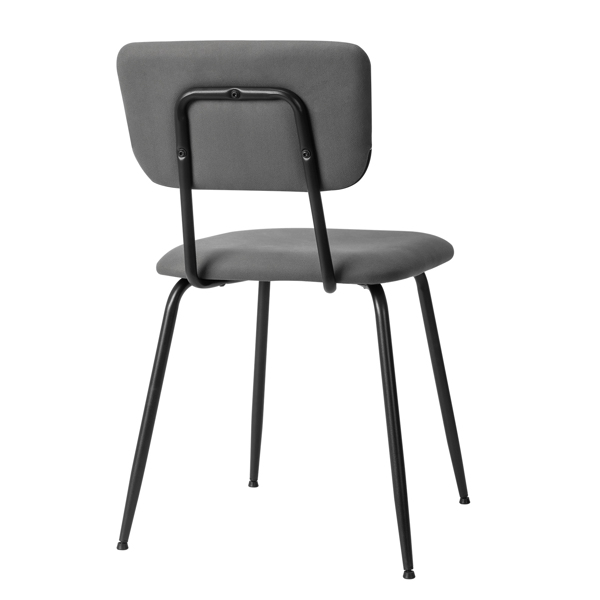 Set of 4 Modern Padded Dining Chairs for Kitchen Bar Office Chair, Grey