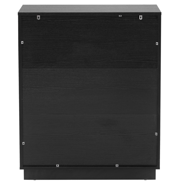 FCH Black P2 Particle Board and Density Board 724194cm Wavy Pattern Drawer Front Four-Level Five-Drawer Cabinet