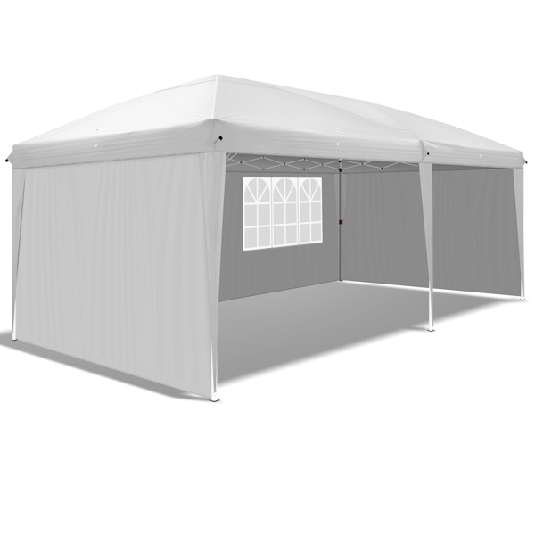 3 x 6m Two Windows Practical Waterproof Folding Tent White