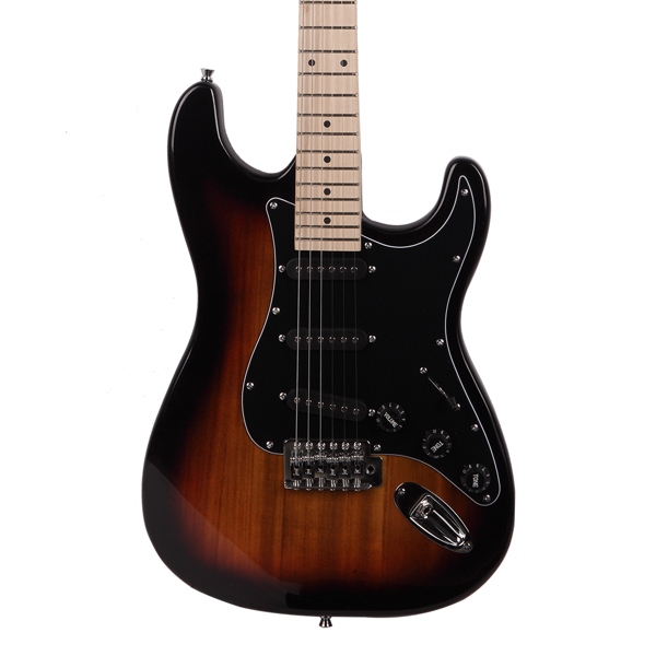GST Stylish Electric Guitar Kit with Black Pickguard Sunset Color