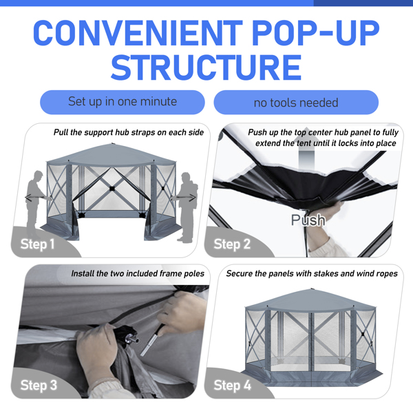 12' x 12' Outdoor pop-up camping canopy