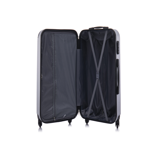 3-piece ABS hard luggage set with universal wheels and luggage password lock, 20/24/28 inches