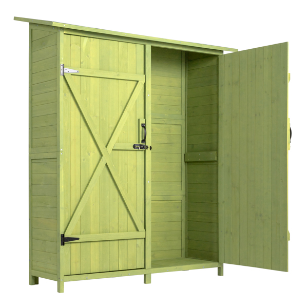 Fir Wood Shed Garden Storage Shed  Green