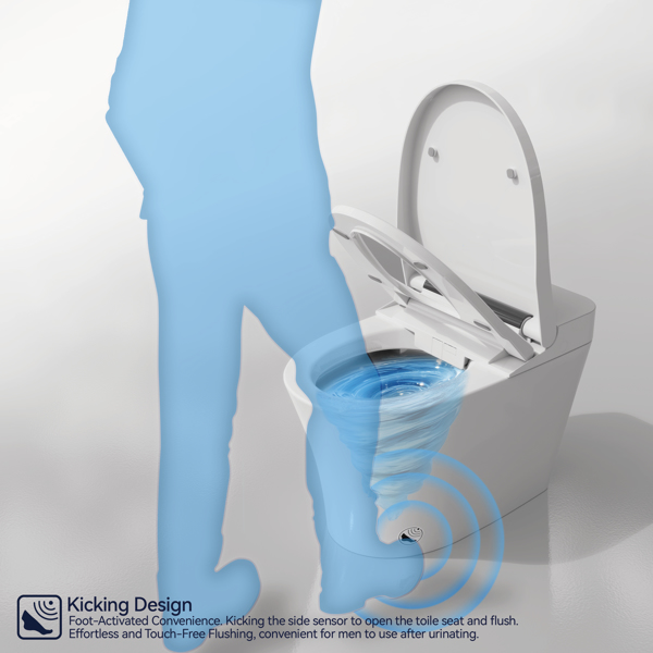 Luxury Smart Toilet with Bidet Built In, Bidet Toilet with Heated Seat, Elongated Japanese Toilet with Automatic Flush, Dryer, Night Light, Digital Display[Unable to ship on weekends]