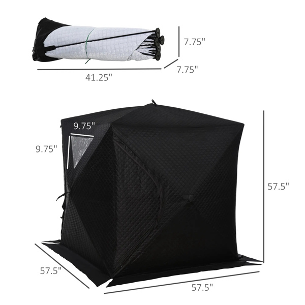 Pop-up Ice Fishing Tent,  Black Ice Shanty