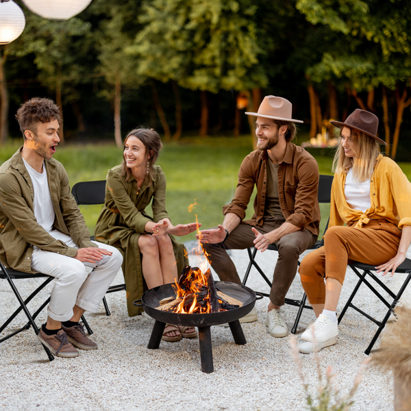 【替换50297272】 10pcs 注塑经典款 黑色 XN 庭院塑料折叠椅 N001-5