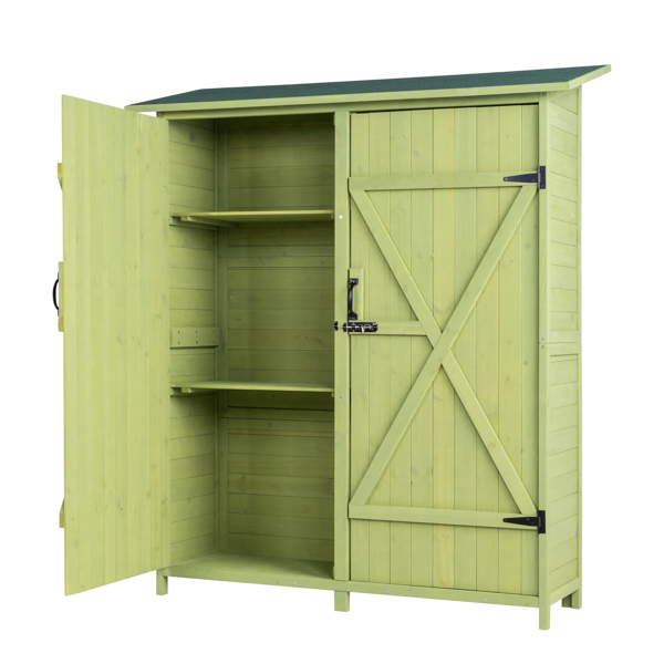 Fir Wood Shed Garden Storage Shed  Green