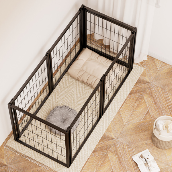 Dog Crate 47.2" Dog Kennel for Small Medium Dogs, Puppy Dog Playpen with Top, Pet Cage, Indoor, Black.47.2"L x 22"W x 24"H.