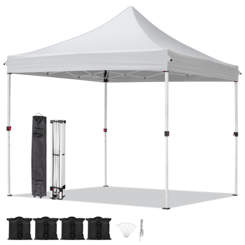  10*10ft  WHITE Pop-up  Canopy with 4 Sandbags