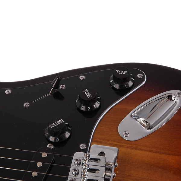 GST Stylish Electric Guitar Kit with Black Pickguard Sunset Color