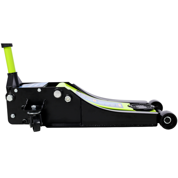 Low Profile Hydraulic Trolley Service/Floor Jack, 4 Ton (8000 lbs) Capacity, Lifting Range 2.5"-20",green