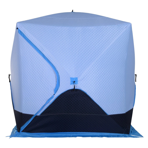 4 Person Pop-up Ice Fishing Tent,Light Blue Ice Shanty  80.75" L x 70.75" W x 70.75"