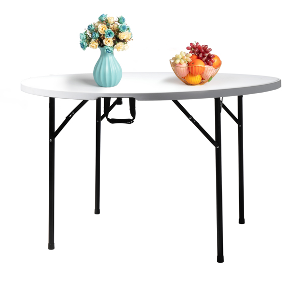 【Replace 94515737】48inch Round Folding Table Outdoor Folding Utility Table White