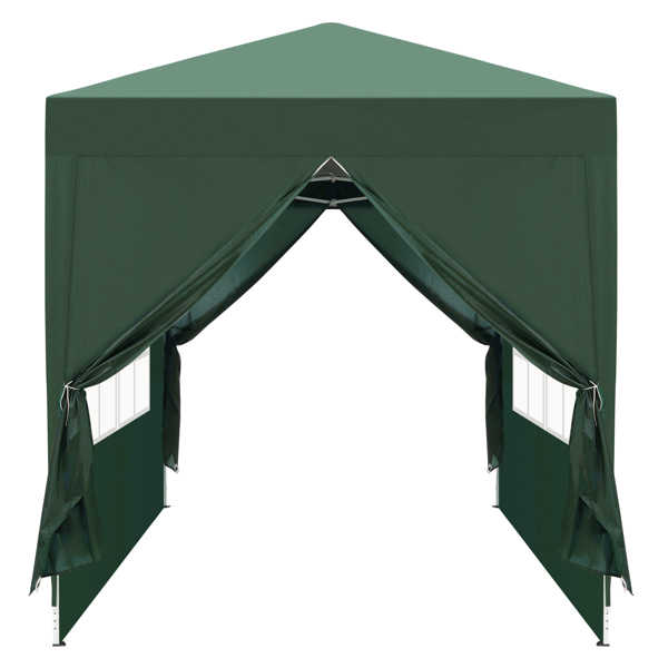 2 x 2m Two Doors & Two Windows Practical Waterproof Right-Angle Folding Tent Green