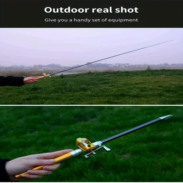 2 Set Pocket-Sized Pen Style Fishing Rod - Compact, Portable, and Ultra-Lightweight for Ice Raft, Bridge, and Travel Fishing - Perfect Gift for Fishing Enthusiasts and Beginners(Maybe YunExpress Logis