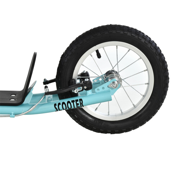   youth scooter is equipped  Dual Brakes  - Blue