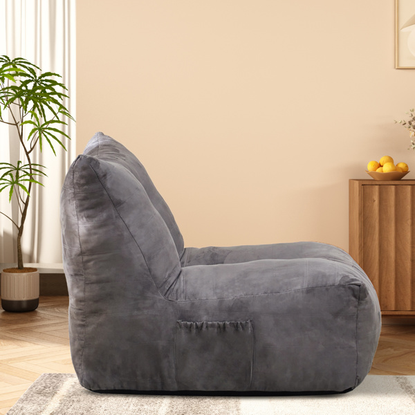 Bean Bag Chair, Cozy Lazy Sofa, Inflatable Floor Beanbags Filled with High-Density Foam, Memory Foam Bean Bag for Living Spaces, Bedrooms, and Workspaces