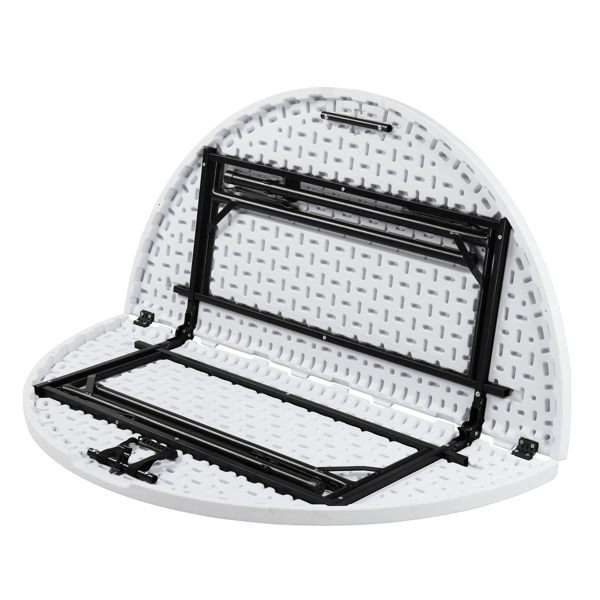 【Replace 94515737】48inch Round Folding Table Outdoor Folding Utility Table White