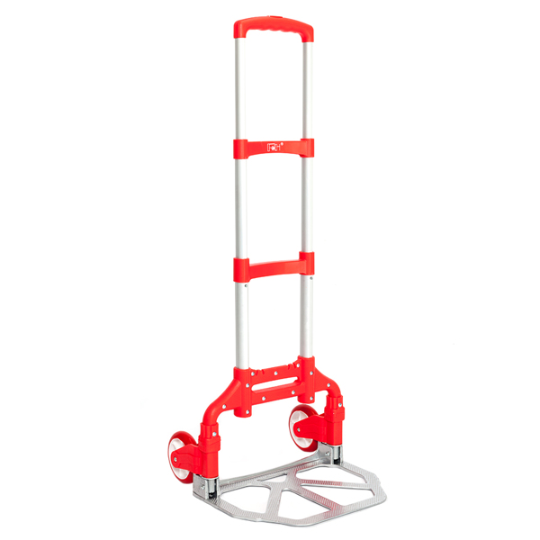 Portable Foldable Telescopic Trolley Trolley Luggage Trolley Red