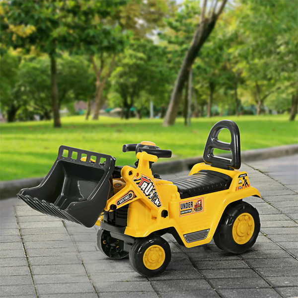 3 in 1 Ride On Toy Bulldozer Digger Tractor Pulling Cart 