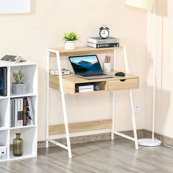 Computer Desk with Drawer ,Natural