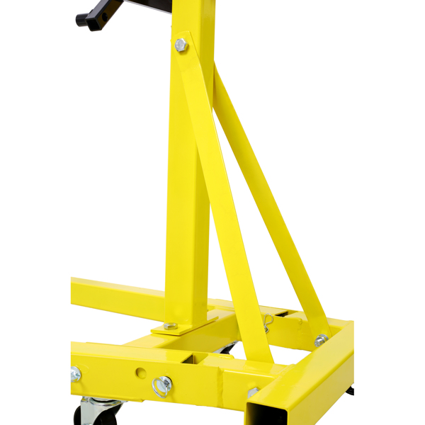 Folding Engine Stand 2000 LBS Capacity Motor Hoist 360 Degree Adjustable Mounting Head Dolly Mover Auto Repair Rebuild Jack