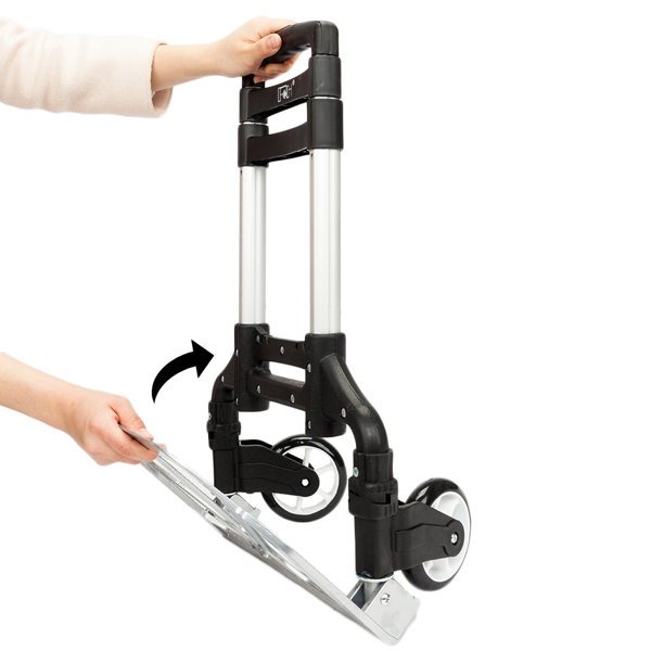 Portable Foldable Telescopic Trolley Trolley Luggage Trolle Black