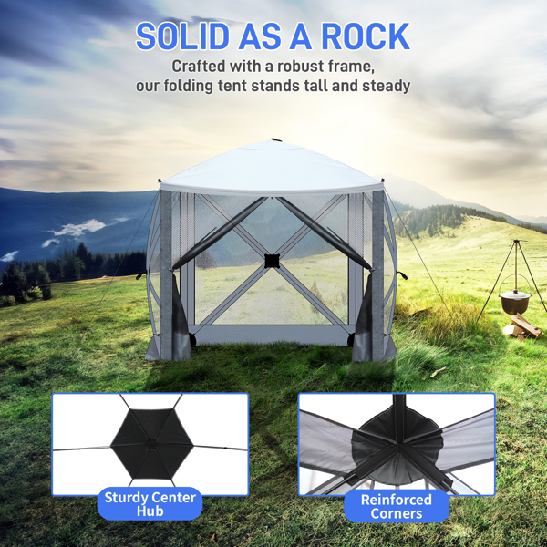  6.8' x 7.2' Outdoor pop-up camping canopy