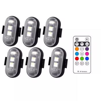 RGB LED Strobe Light Wireless Remote Control For Car Bike Motorcycle Flash Lamps