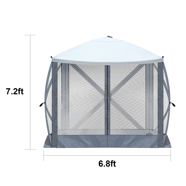  6.8' x 7.2' Outdoor pop-up camping canopy