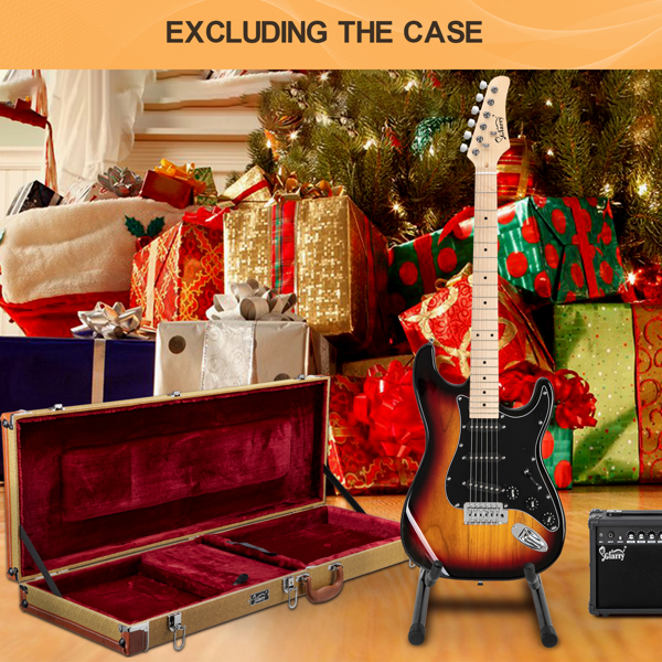GST Stylish Electric Guitar Kit with Black Pickguard Sunset Color