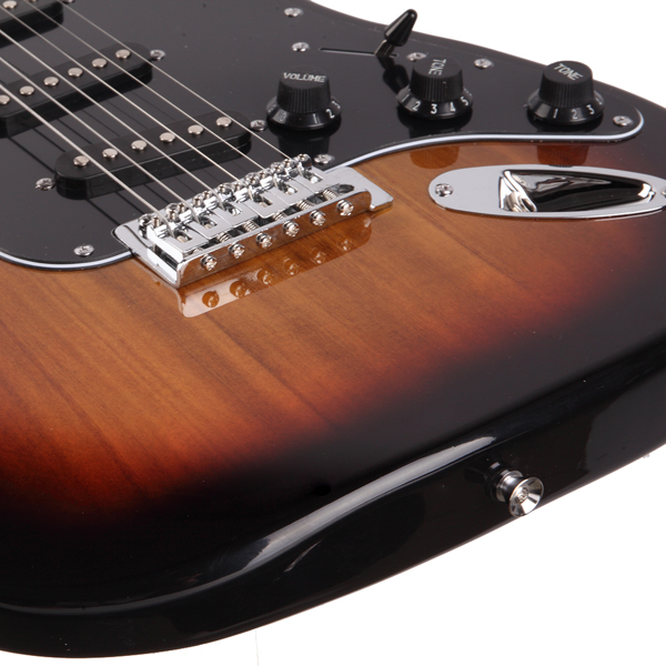 GST Stylish Electric Guitar Kit with Black Pickguard Sunset Color