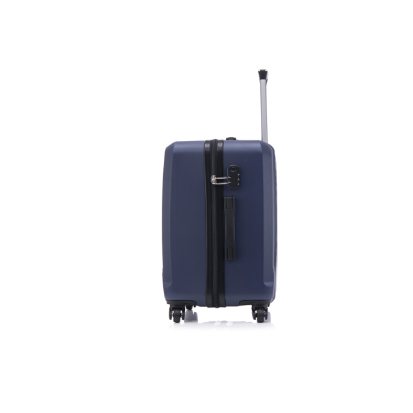 Luggage set of 3 pieces (20/24/28) - Luggage set - Wheel luggage - ABS durable and lightweight rotating hard shell luggage (blue)