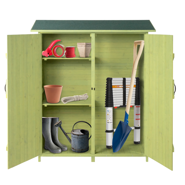 Fir Wood Shed Garden Storage Shed  Green