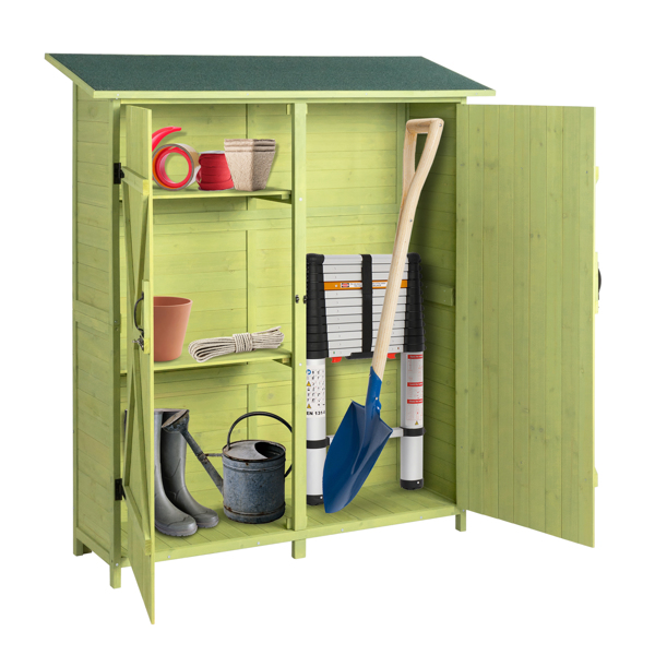 Fir Wood Shed Garden Storage Shed  Green