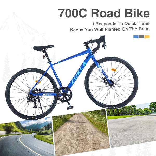 700C Road Bike ,7 Speed Road Bike, for Men Women ,Aluminum Alloy Frame