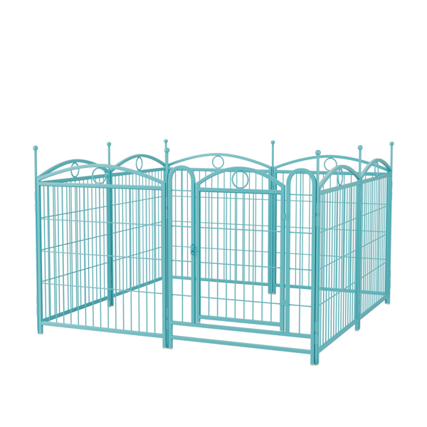 Dog Playpen Indoor 32 inch 8 Panels Metal Dog Pen Pet Dog Fence Outdoor Exercise Pen with Doors, Heavy Duty Dog Fence Puppy Pen for Large Medium Small Dogs Indoor Outdoor Foldable Pet Exercise Pen