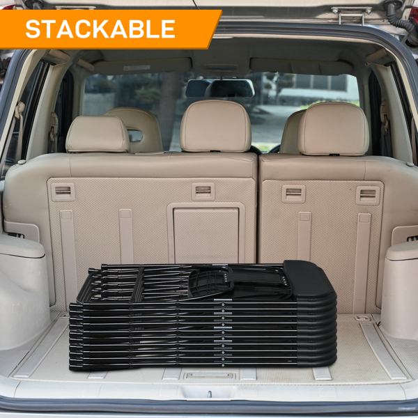 【替换50297272】 10pcs 注塑经典款 黑色 XN 庭院塑料折叠椅 N001-10