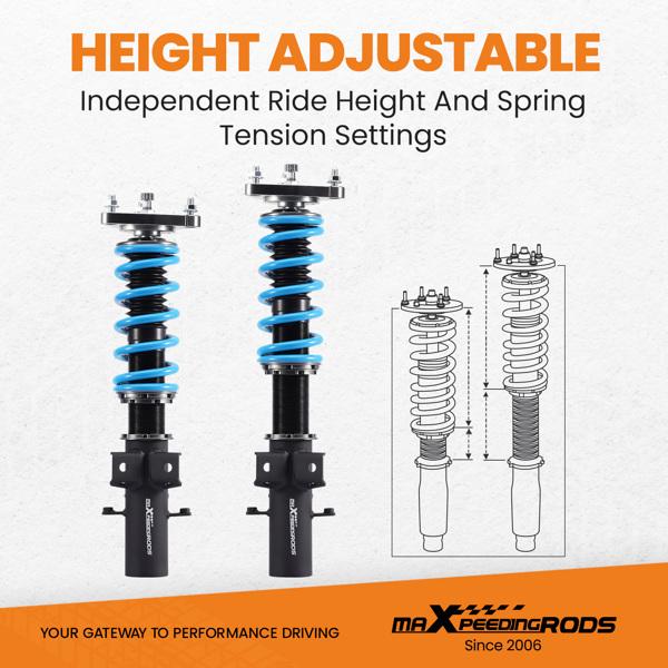 MaXpeedingrods T6 Adjustable Coilovers Lowering Kit For Ford Mustang 2015-2023