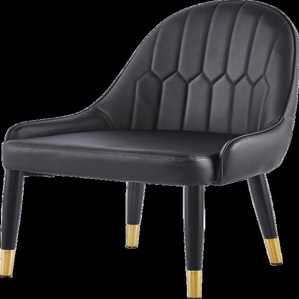 Modern Leather Dining Chair Set of 2, Upholstered Dining Chair, Legs with Black Plastic Tube Plug