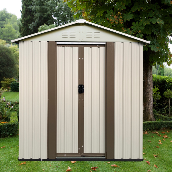 Outdoor Storage Garden Shed 5FTx3FT Apex Roof White