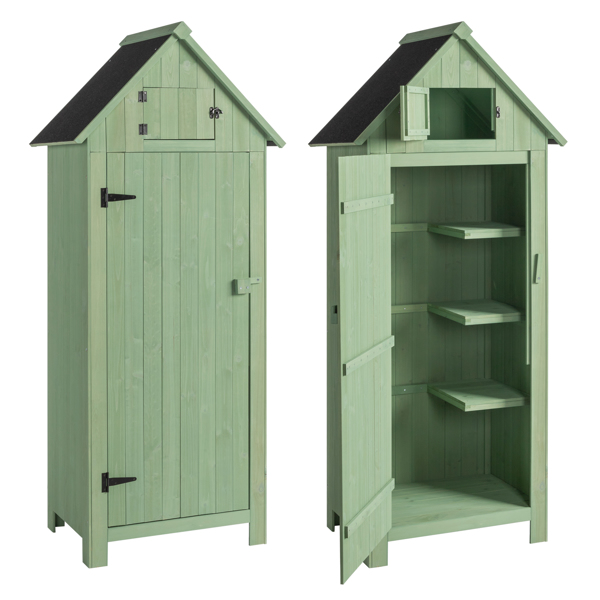 Fir wood Arrow Shed with Single Door Wooden Garden Shed Wooden Lockers 