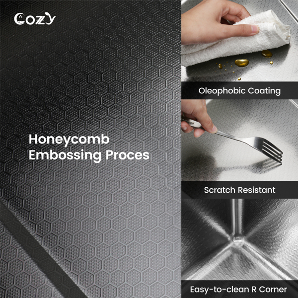 瀑布厨房水槽，黑色不锈钢单碗，带飞雨水龙头和砧板的多功能工作站，30×22英寸【周末不发货，TK/TEMU订单仅支持自提】-11