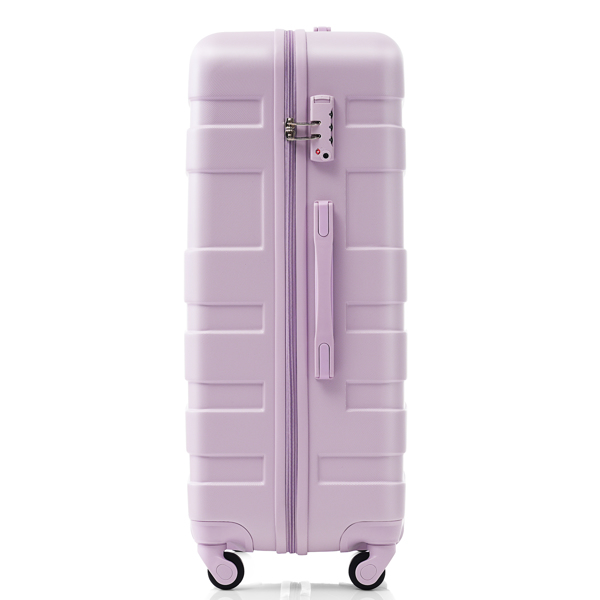 Luggage Sets New Model ABS Hardshell 3pcs Clearance Luggage Hardside Lightweight Durable Suitcase sets Spinner Wheels Suitcase with TSA Lock 20''24''28''(purple)