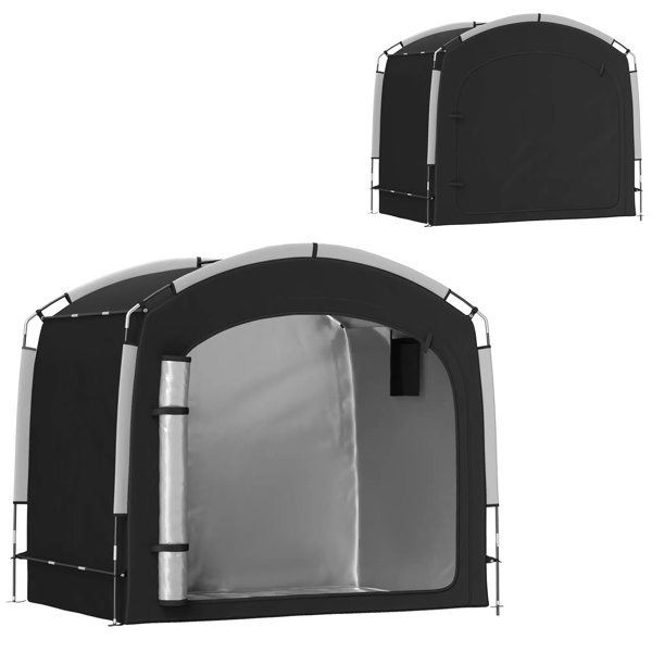  Black Bike Storage Shed Tent for 3-4 Bicycles